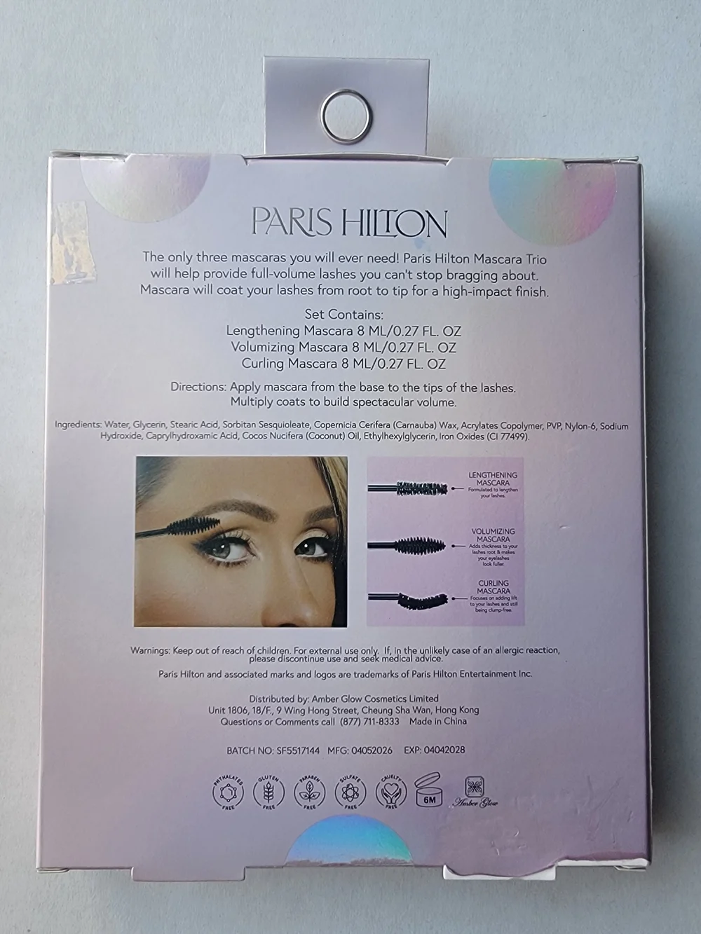 Paris Hilton three mascaras